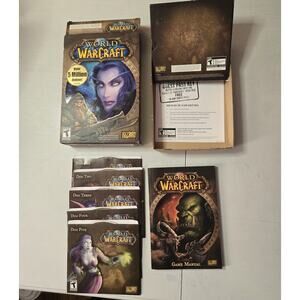 World of Warcraft‎ (Windows/Mac, 2004) Complete, 5 Discs , Owners Manual.